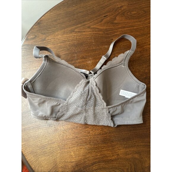 NWT  Auden Lightly Lined Demi Coverage Racerback Bra In Gray Size 34C - Picture 3 of 4